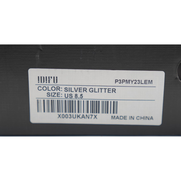 Silver Glitter Block Heel Pumps‎ Women’s Size 8.5 Pointed Toe Dress Shoe - Picture 6 of 11